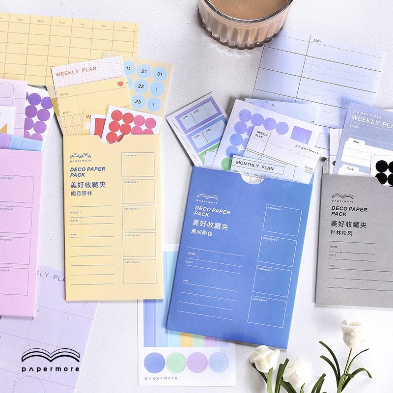Miếng dán kèm giấy ghi chú lên kế hoạch trang trí sổ tay/tạp chí