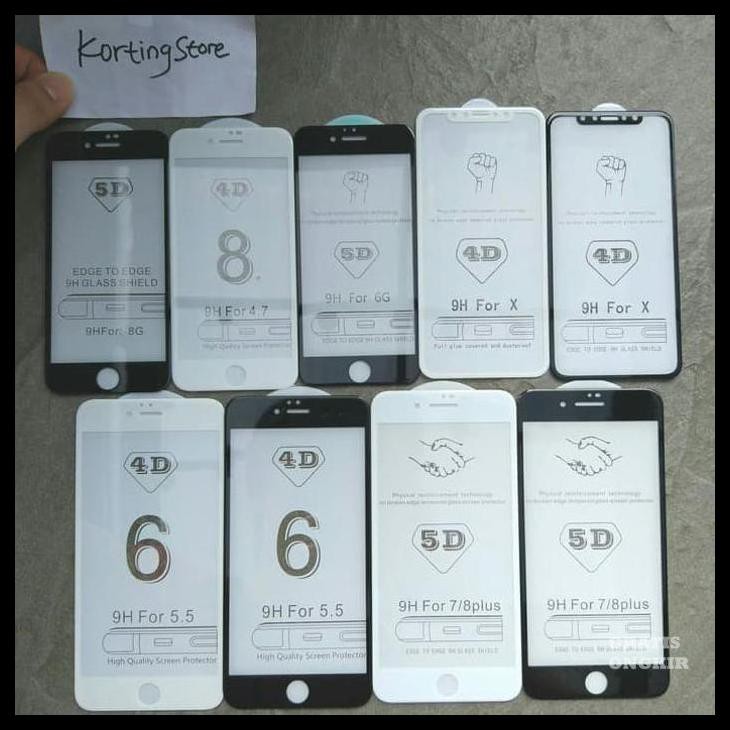 Toàn Bộ Kính Cường Lực 3d 4d Bảo Vệ Màn Hình Cho Iphone 7 | 7 Plus + | 6 | 6s Premium