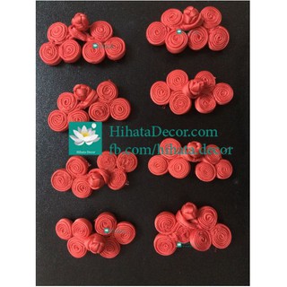 Set 10 cặp khuy - Khuy cuộn con nhép cho áo dài, sườn xám, áo phật tử Hihata