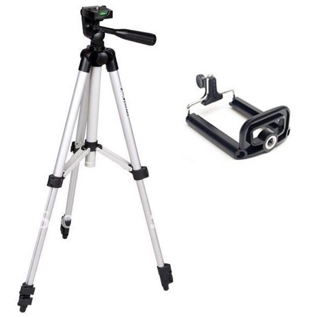 Bộ Tripod 1020mm và giá đỡ điện thoại (Xám bạc)