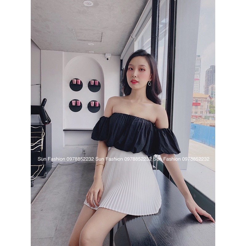 Chân váy dập li nhí form ngắn có lót quần trong Sun Fahsion | BigBuy360 - bigbuy360.vn