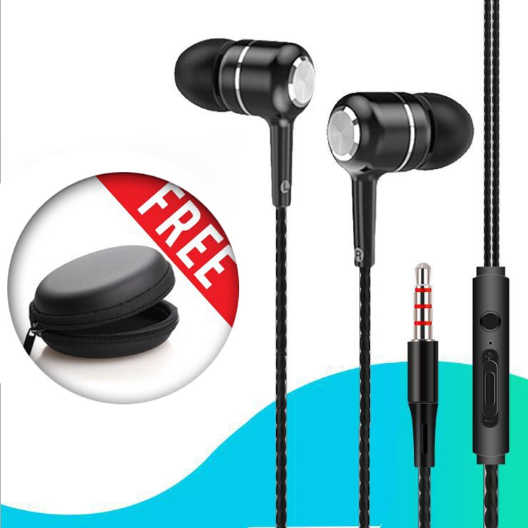 Tai nghe giá rẻ L10 có mic, khuyến mãi tặng hộp đựng + nút tai