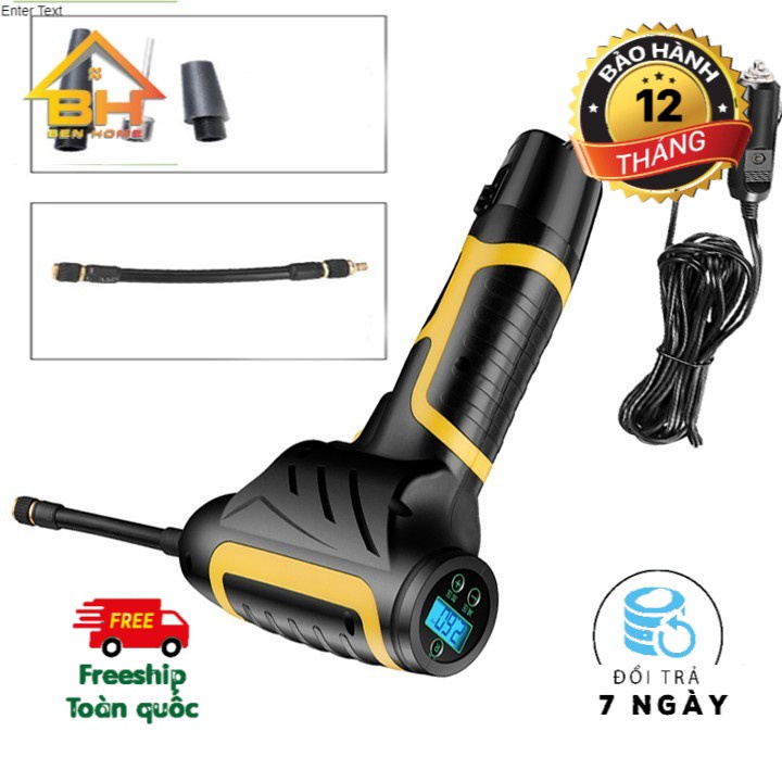 Máy bơm lốp ô tô điều chỉnh áp suất Car Air Pump, bơm bánh kèm sạc dự phòng, cho xe hơi
