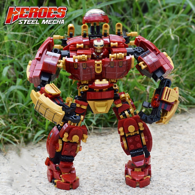 Đồ chơi giáo dục người Sắt Lắp ráp Mô hình Hulkbuster War Machine 76013 76015