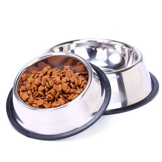 Bát inox trắng cho thú cưng