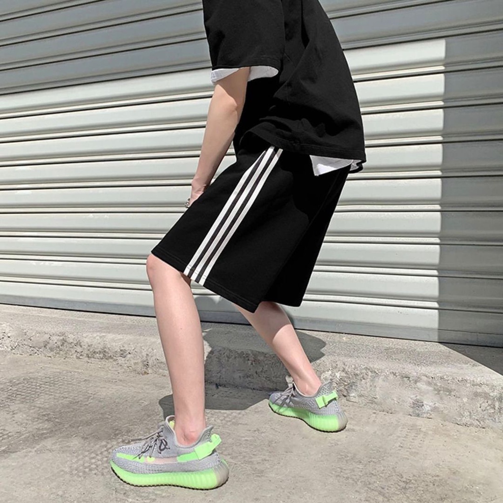 Quần Short thể thao 3 sọc kiểu dáng Unisex nam nữ