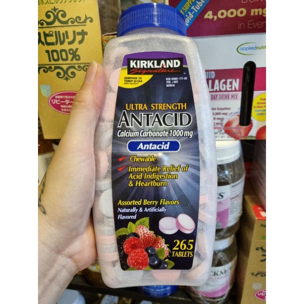 KẸO NHAI CHỐNG ĐẦY HƠI KIRKLAND ANTACID 265 VIÊN - USA