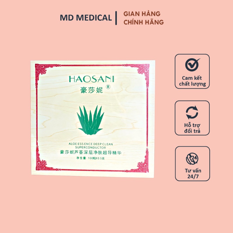 Viên thải chì Haosani thải độc tố dùng cho spa, Viên tẩy chì hộp 100 viên hàng loại 1