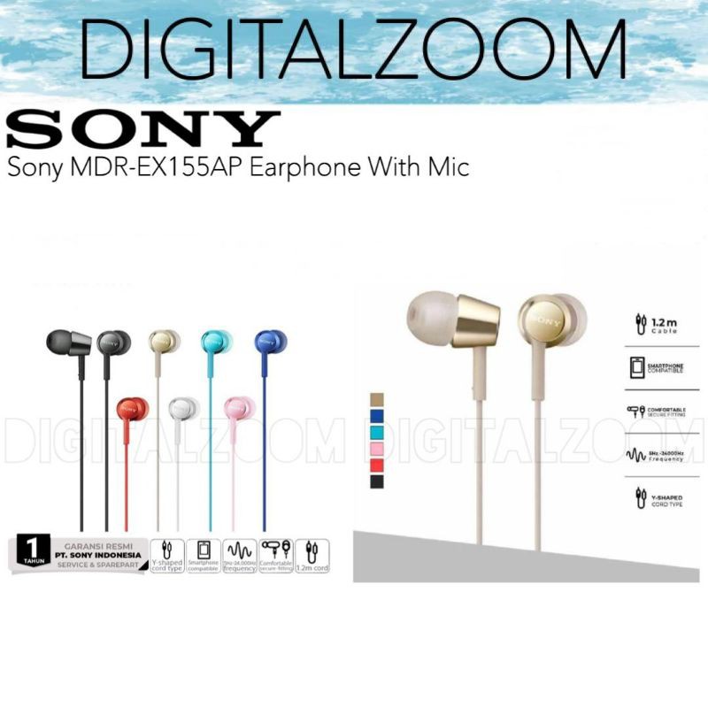 Tai Nghe Trùm Đầu Sony Mdr-Ex155Ap Kèm Mic