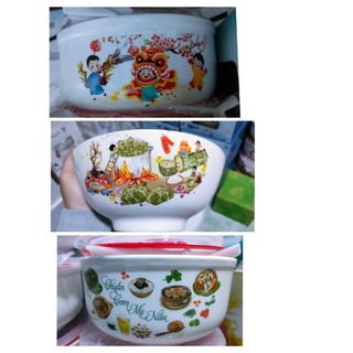Tô, chén, thố sứ kèm nắp