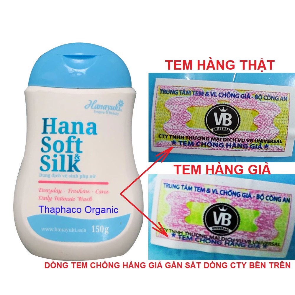 Dung dịch vệ sinh Hana Soft Silk Hanayuki chính hãng, 150ml dùng được cho cả Nam và Nữ