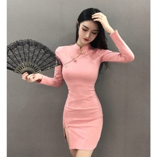 Sườn xám thun tay dài và ngắn