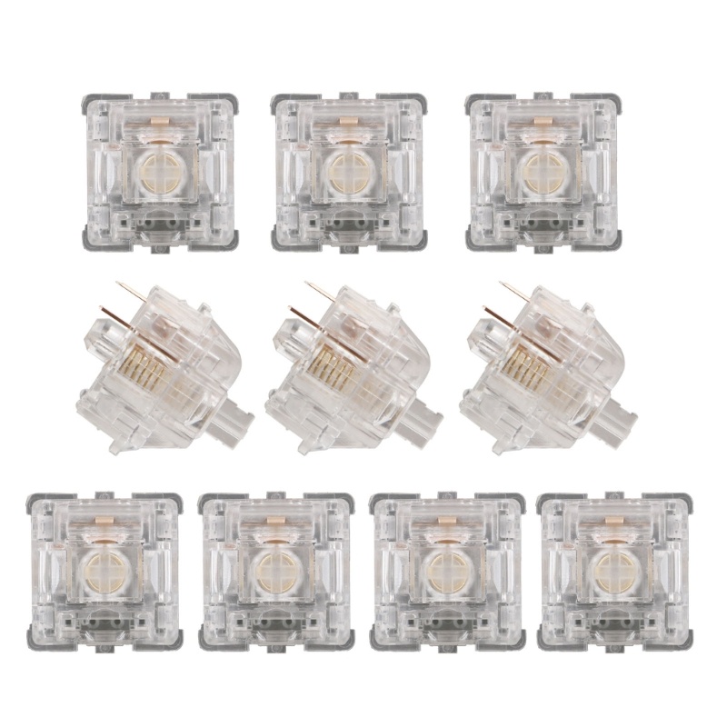 Set 10 Công Tắc Trong Suốt Cho Bàn Phím Cơ Everglide 5Pin Aqua King