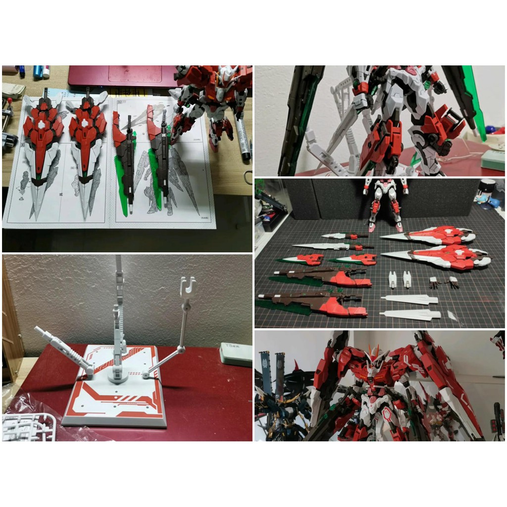 Mô hình lắp ráp MJH MG 1/100 00 seven sword 7s 007s ver MB Red Blue color double weapon