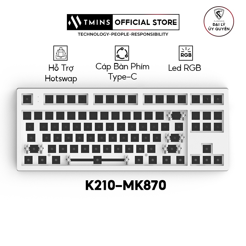 Bộ Kit custom Bàn Phím Cơ K210 - FL MK870 Mạch xuôi