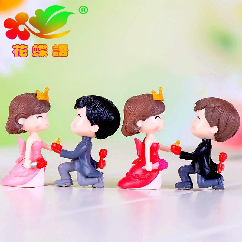 Tiểu Cảnh - Cặp cô dâu chú rể làm tiểu cảnh terrarium/ mô hình trang trí, cặp đôi cầu hôn