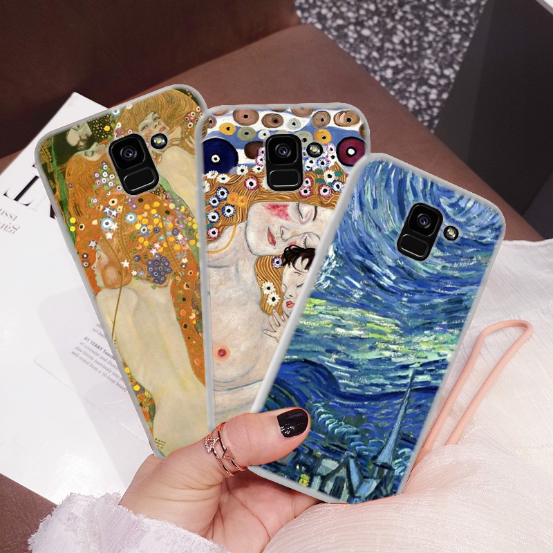 Ốp lưng điện thoại mềm dành cho Samsung J4 J5 J6 Plus J7 Prime J8 2018 M20 M31 182C hình Van Gogh