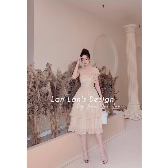 ĐẦM DẬP LY TẦNG NƠ LỆCH VAI MIDI