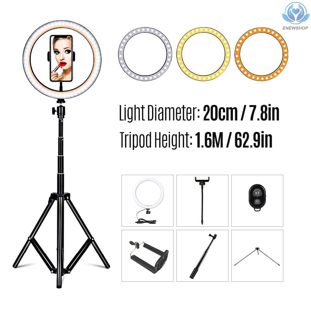 Vòng Đèn Led 20cm Kèm Giá Đỡ Ba Chân Có Thể Gập Lại Hỗ Trợ Chụp Ảnh / Trang Điểm | BigBuy360 - bigbuy360.vn