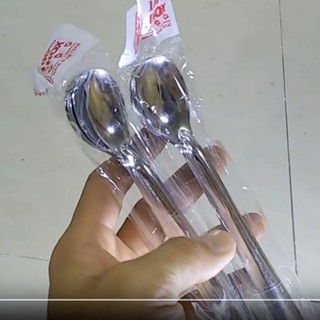 Bộ 10 muỗng cafe inox dày đầu bầu 160gr/10cái
