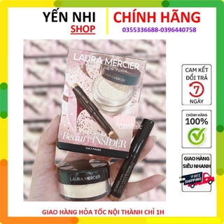 Set Laura Mercier mini phấn phủ 5g & nhũ mắt 1g