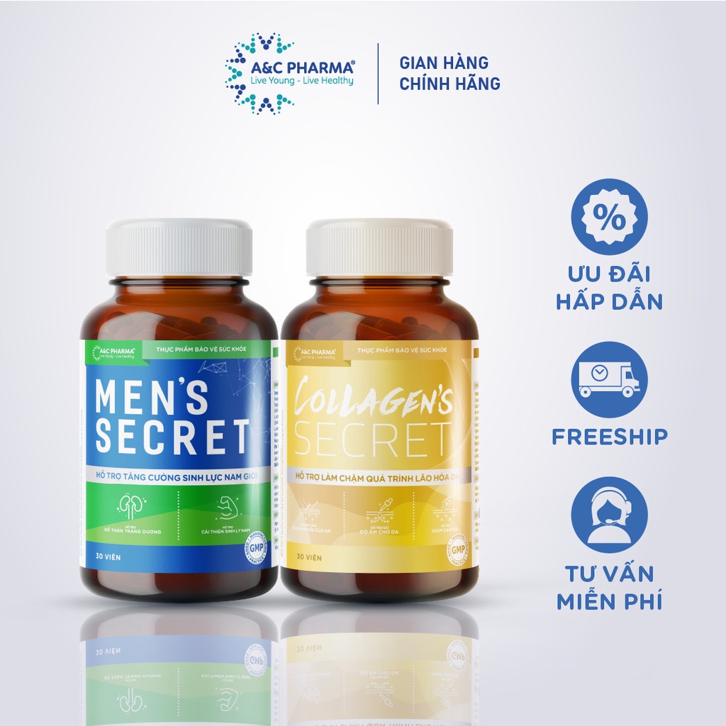  Combo Men & Collagen's Secret - Thực phẩm bảo vệ sức khoẻ cho đàn ông hiện đại