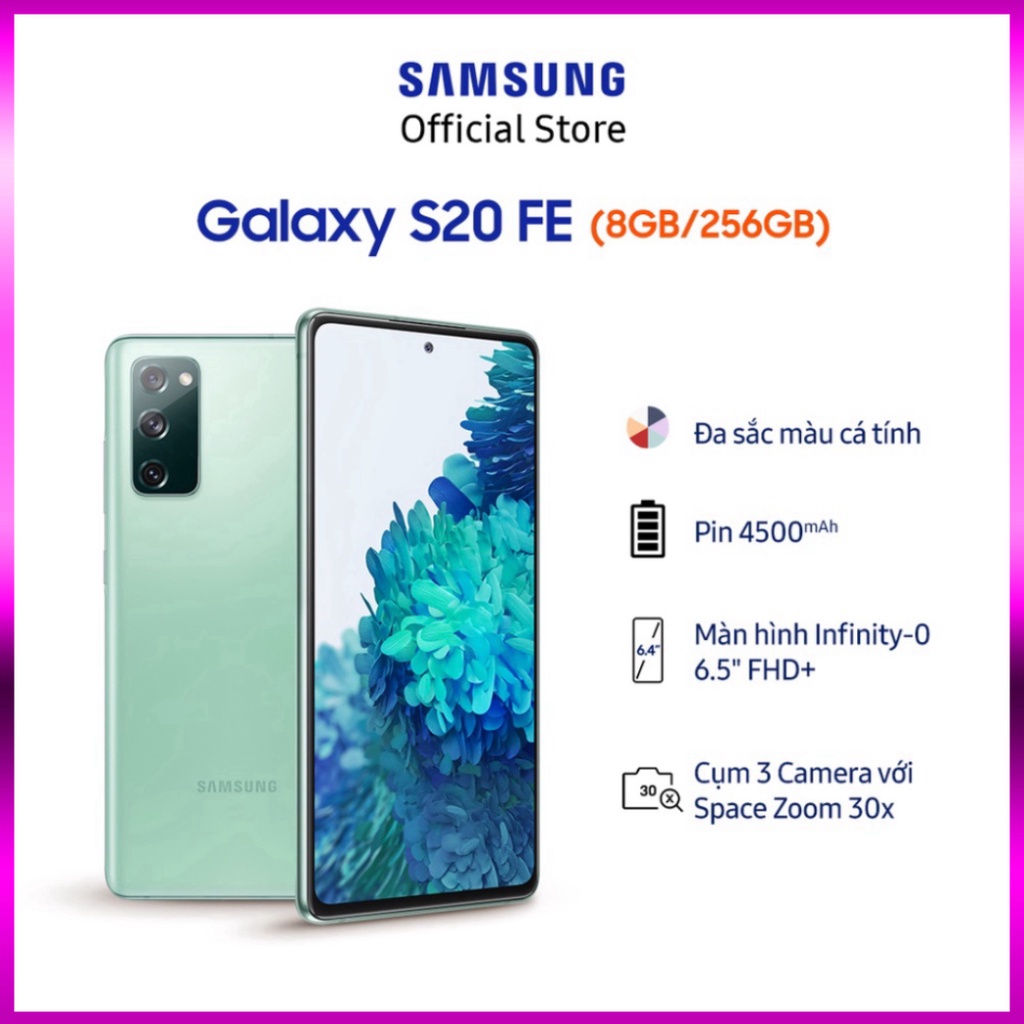 Chính hãng - Điện Thoại Samsung Galaxy S20 FE (8GB/256GB) - Miễn phí lắp đặt . giao hàng toàn quốc