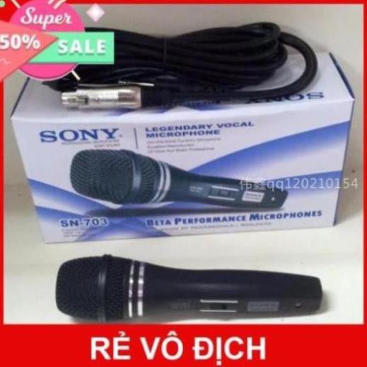 (MỚI) MICRO SONY SN-703 CHO LOA KÉO, AMPLY, KARAOKE CÓ DÂY CỰC HAY LUÔN [FREESHIP]_SLM