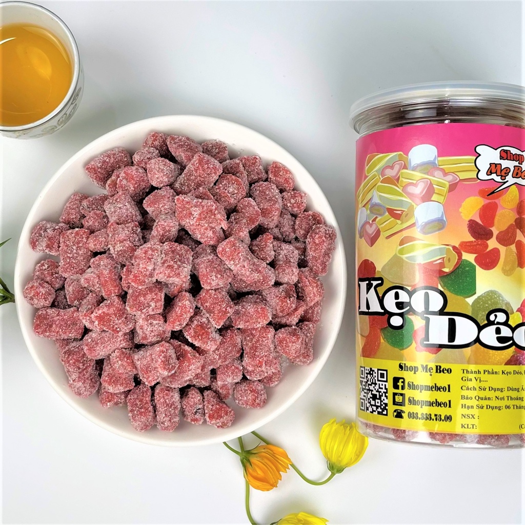 Kẹo dẻo dâu tây Đà Lạt 500gr cực ngon ngọt