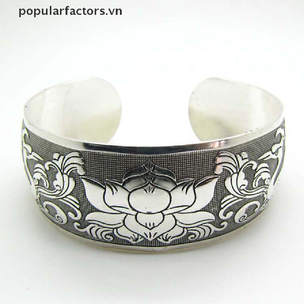 [Phổ Biến] Vòng Tay Bạc Tây Tạng Hình Chim Hạc / Đám Mây Nóng Bỏng