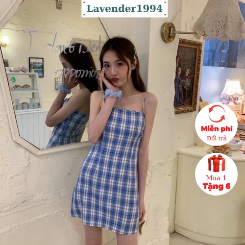 [QUÀ TẶNG DÂY BUỘC TÓC BẠN NHÉ]  Váy 2 dây buộc eo phù hợp đi chơi, đi học, du lịch - Lavender 1994 (ảnh thật / sẵn)