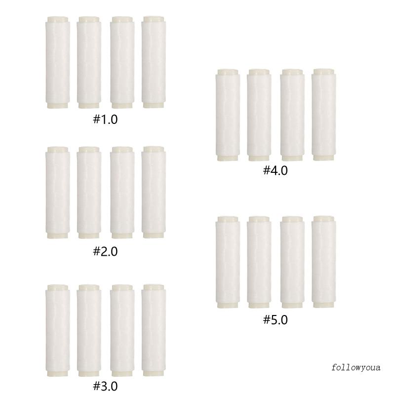 Bộ 4 Cuộn Chỉ Quấn Mồi Câu Cá 0.15mm 656ft Vô Hình Co Giãn Không Thắt Nút