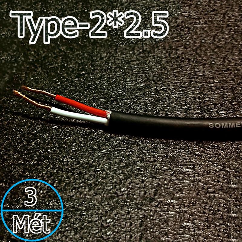 Dây loa Sommer 2 lõi SP225 2.5mm, OFC, 18AWG 3 Mét