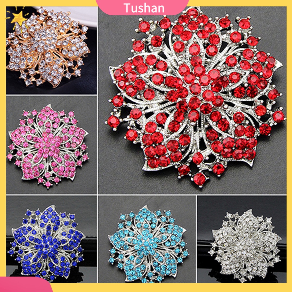 Ghim Cài Áo Hình Hoa Đính Kim Cương Giả Thời Trang Cho Nữ