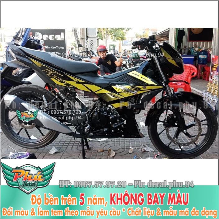 Tem rời Satria vàng đen (H) -1