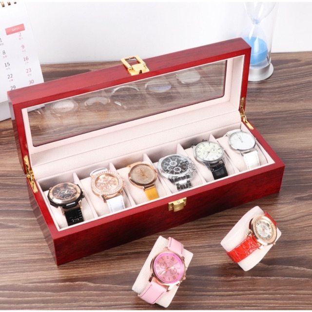 Hộp đồng hồ gỗ 6 cái