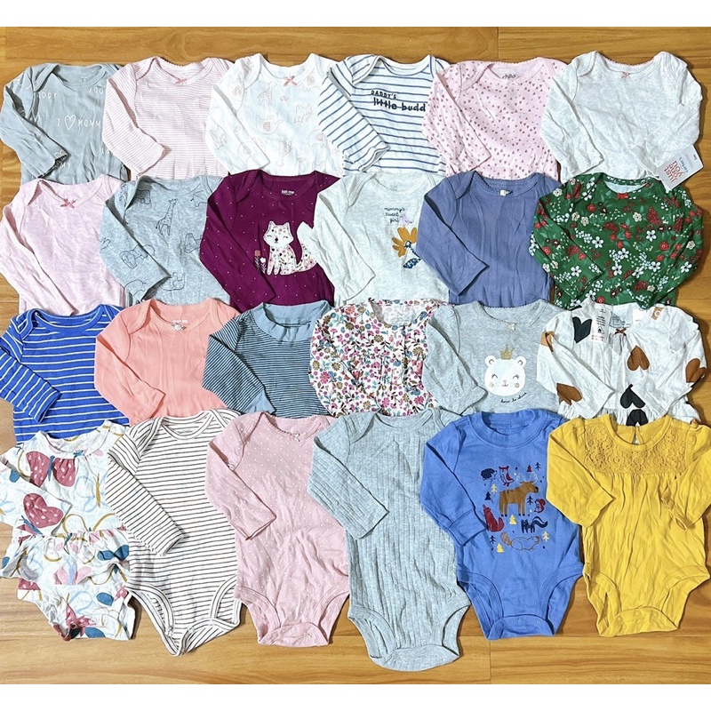(Chọn mẫu size 9M) Bodysuit Carter, Bodychip dài tay cho bé trai, bé gái