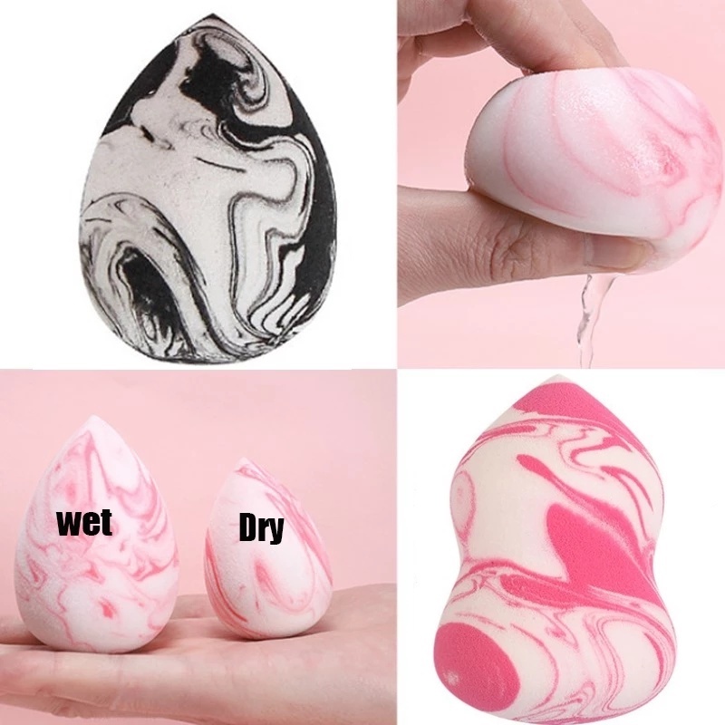 [Hàng mới về] Mút tán kem nền bằng latex họa tiết đá cẩm thạch / gradient màu sắc ngẫu nhiên chất lượng cao