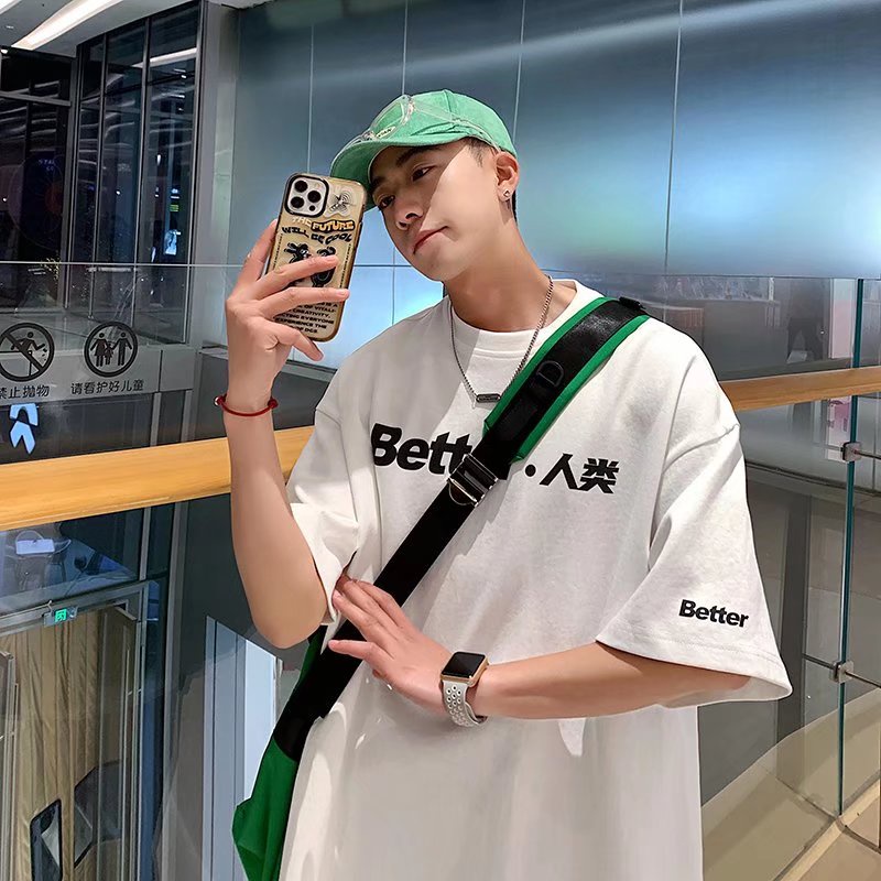 Áo Thun Tay Ngắn Dáng Rộng In Họa Tiết Thời Trang Mùa Hè Phong Cách Hàn Quốc Cho Nam Và Nữ Size M-5XL