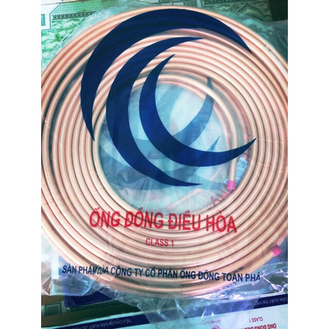 Ống đồng điều hoà phi 6 , Phi 10 dày 0.71 cuộn 15m ( TOÀN PHÁT)