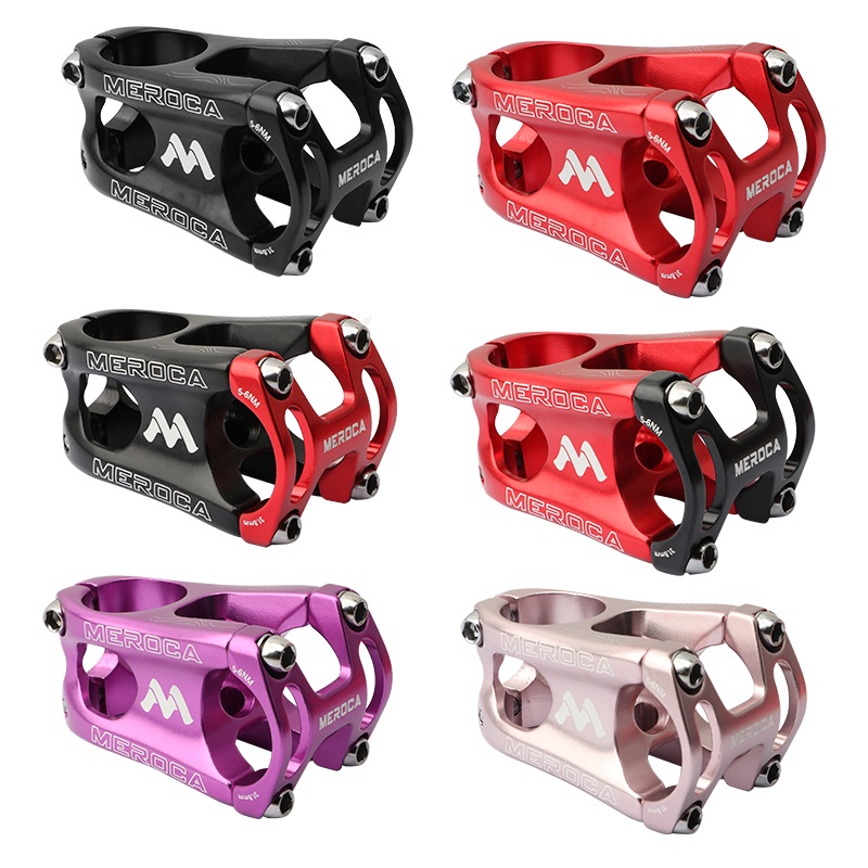 MEROCA Pô Tăng Xe Đạp Pô Tăng Ngắn Hợp Kim Nhôm CNC 31.8*50MM Pô Tăng Ghi Đông Xe Đạp Leo Núi MTB