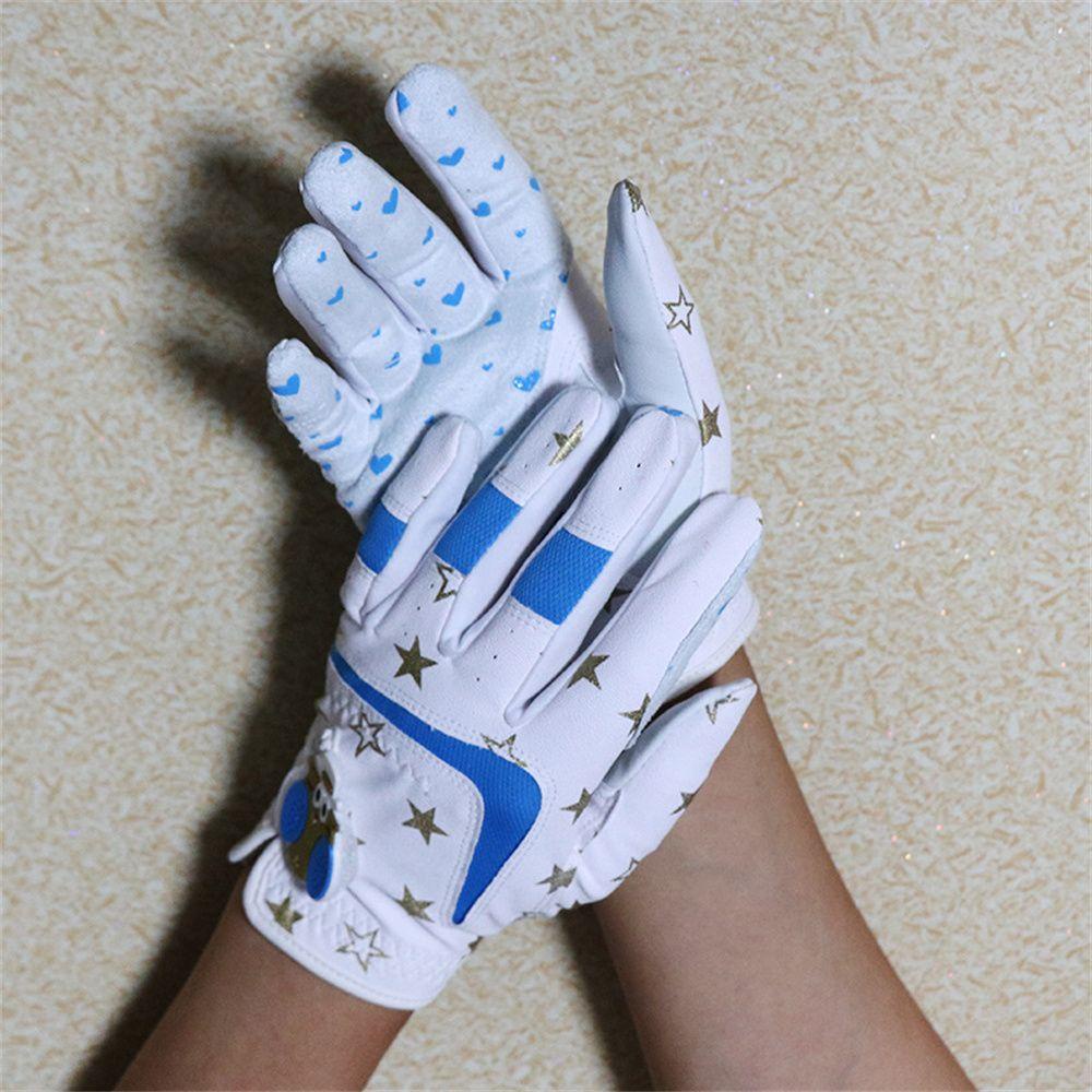 1 Đôi Găng Tay Đánh Golf Chống Trượt Màu Trắng / Xanh Dương / Đỏ Đáng Yêu Cho Bé