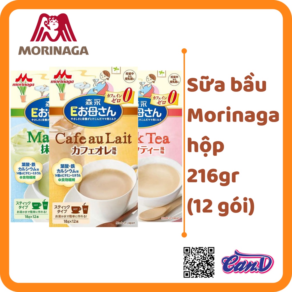 (3 vị) Sữa bầu Morinaga hộp 216gr (12 gói)