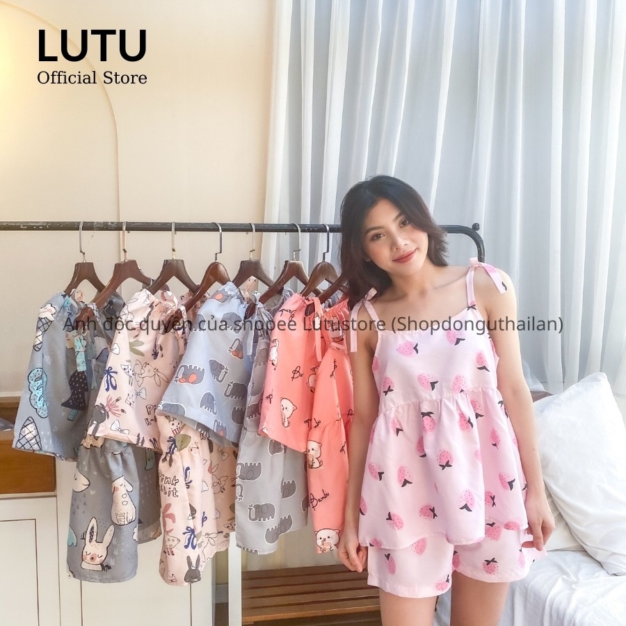 Bộ Ngủ Hai Dây Kate Thái Họa Tiết Dễ Thương | BigBuy360 - bigbuy360.vn