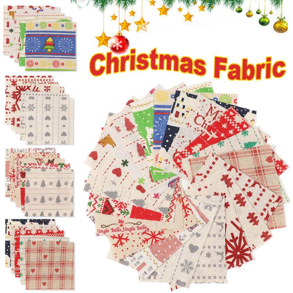 Set 20 Tấm Vải Họa Tiết Giáng Sinh Tự Làm Đồ Thủ Công
