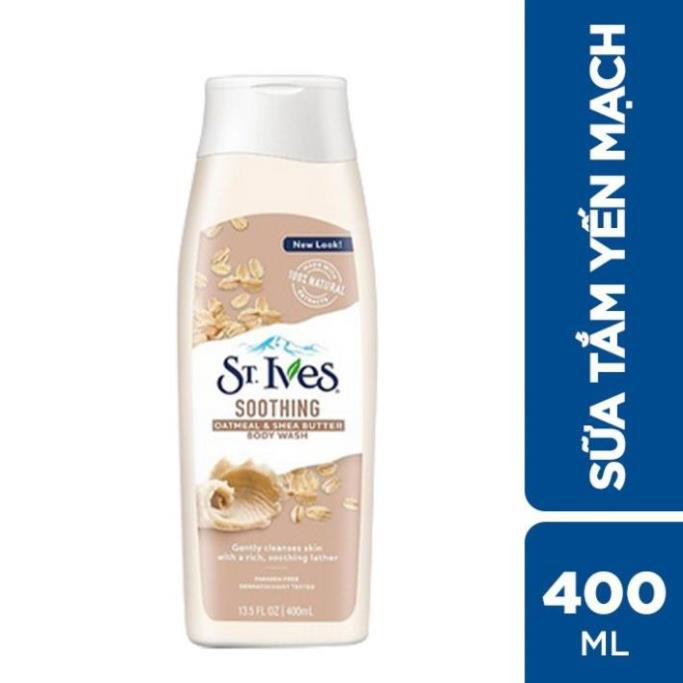 Combo Sữa tắm St.Ives Chiết Xuất Yến Mạch và Bơ 400ml và Sữa rửa mặt tẩy tế bào chết St.Ives Chiết Xuất Trái Mơ 170g