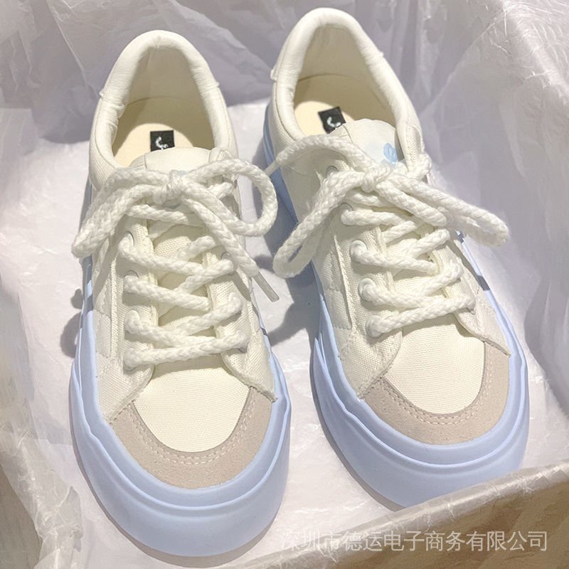 Giày Thể Thao Vải Canvas Đế Mềm Dày Chống Trượt Thời Trang Mùa Hè 2022