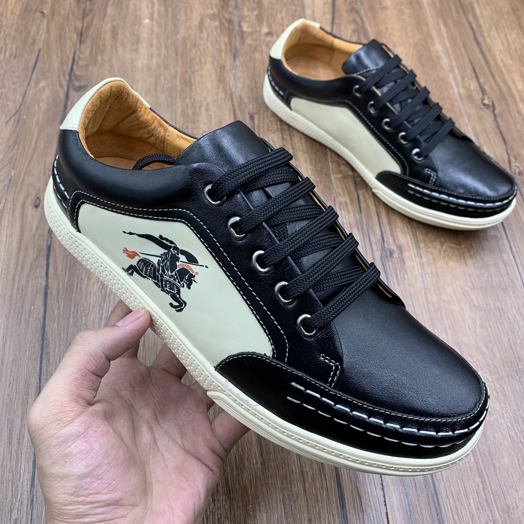 Giầy thể thao nam da thật phong cách trẻ, năng động