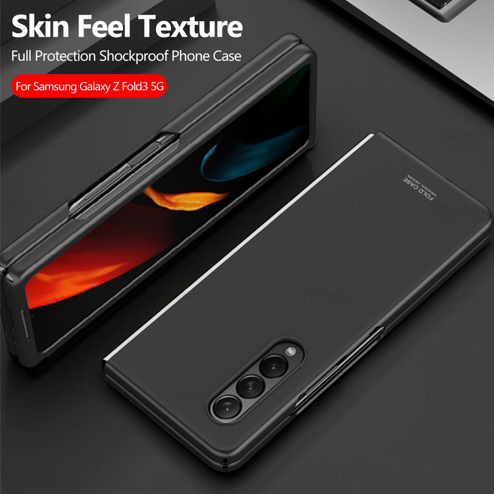 Ốp điện thoại PC cứng siêu mỏng gấp gọn bảo vệ cho Samsung Galaxy Z Fold3 5g Sumsung Z Fold 3 Ss Z fold3
