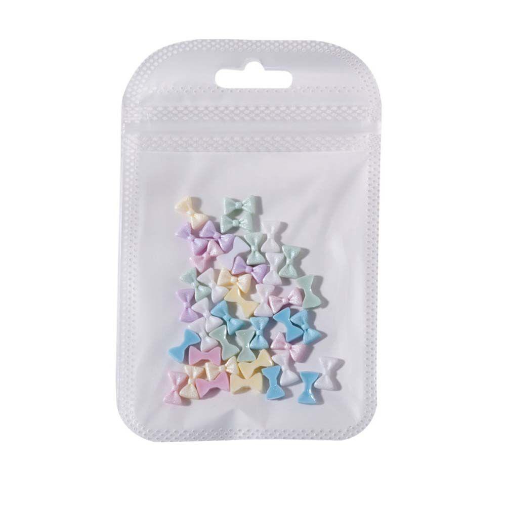 OCEANMAP Phụ Kiện Trang Trí Móng Tay Hình Nơ / Trái Tim Lấp Lánh Thời Trang Cho Nữ